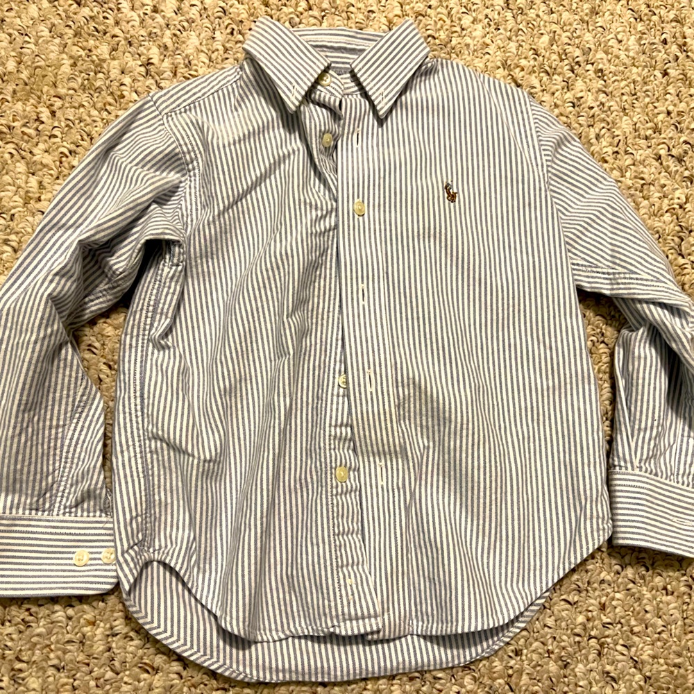Long sleeve button up polo shirt size 4T